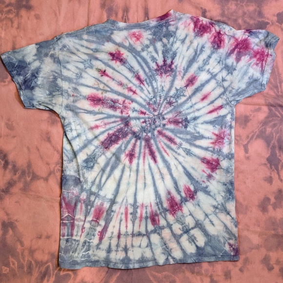 💀Rick and Morty Tie Dye Skull Tee trippy zombie neon large graphic unisex teen - Picture 5 of 7